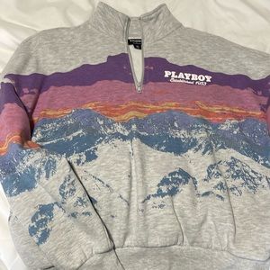 Playboy Pullover Half-Zip Crewneck